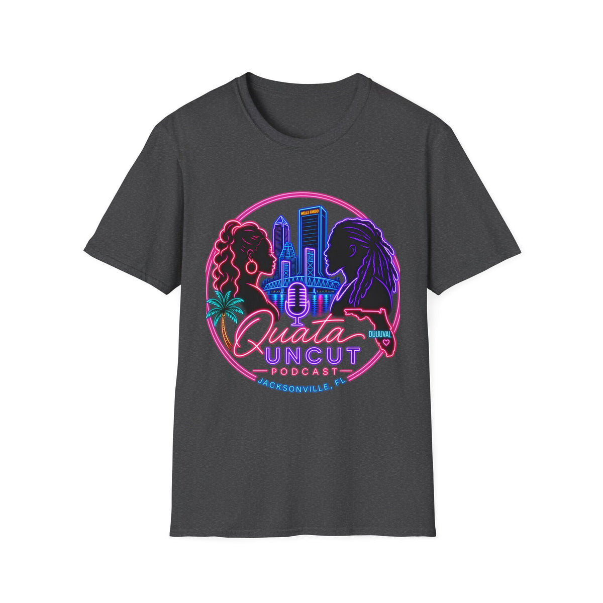 Quata Uncut Podcast™ Neon Logo Tee