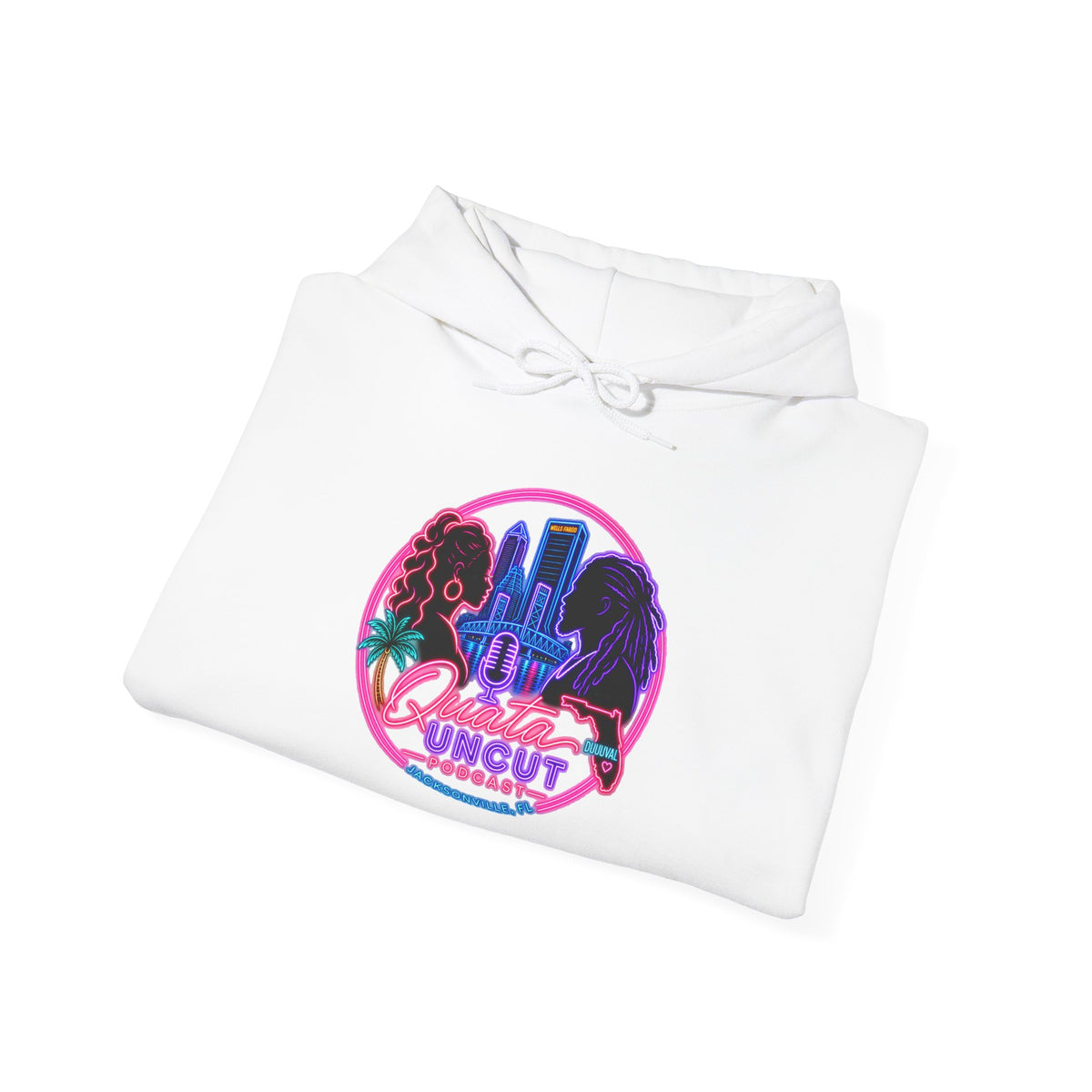 Quata Uncut Podcast™ Neon Logo Hoodie