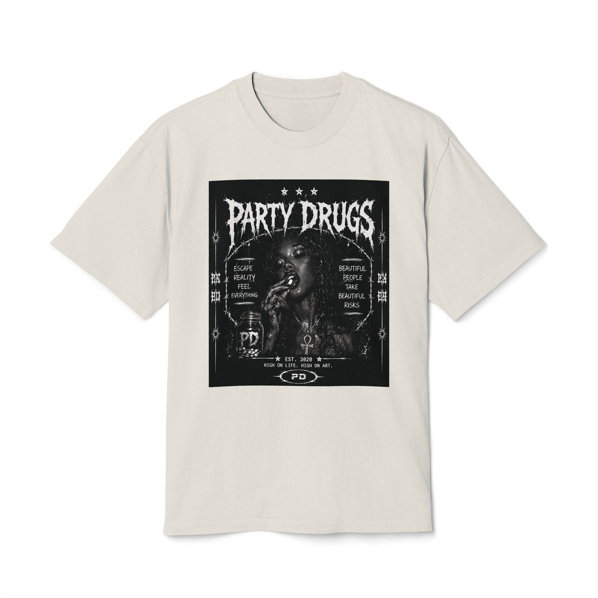 PARTY DRUGS™ Heavyweight Graphic Tee — Collection 001
